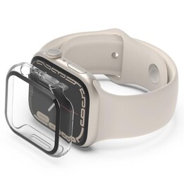 Belkin SCREENFORCE TemperedCurve 2-en-1 protection d’écran en verre trempé avec bumper pour Apple Watch 40/41 mm transparent