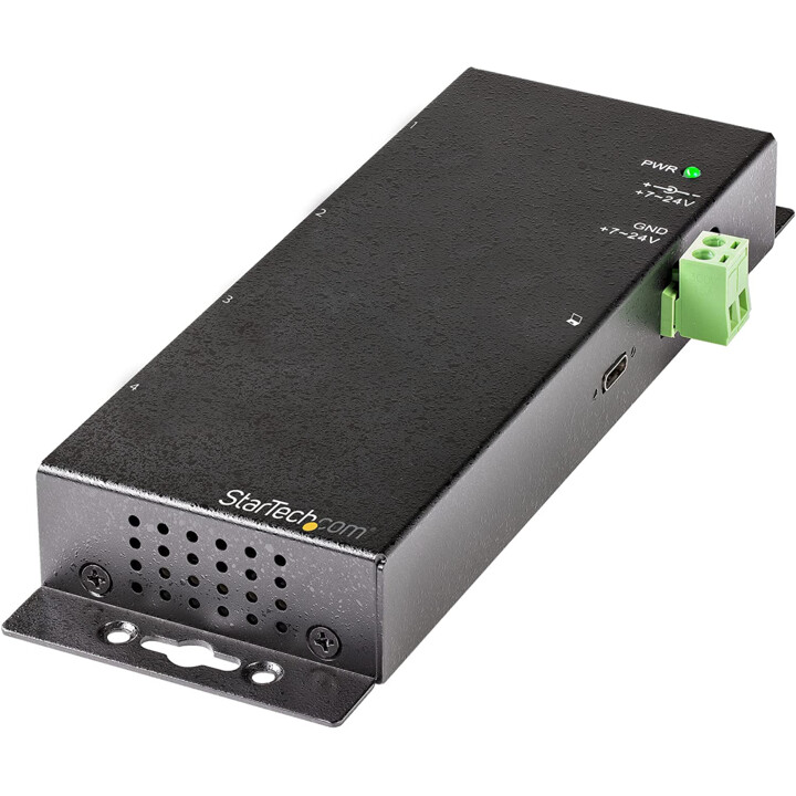 StarTech.com 4 Port USB C Hub 10 Gbit/s - Industrieller USB-C Hub aus Metall - 2x USB-C & 2x USB-A - ESD Surge Protection - USB-