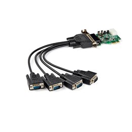 StarTech.com PEX4S953LP 4-Port PCIe-RS232-Serienkarte, DB9, schwarz
