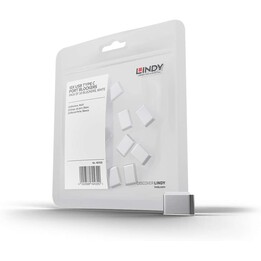 Bloqueadores de porta usb typc, branco, 10 peças