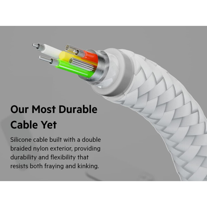 Usb-a vers ltg_braid silic 1m blanc