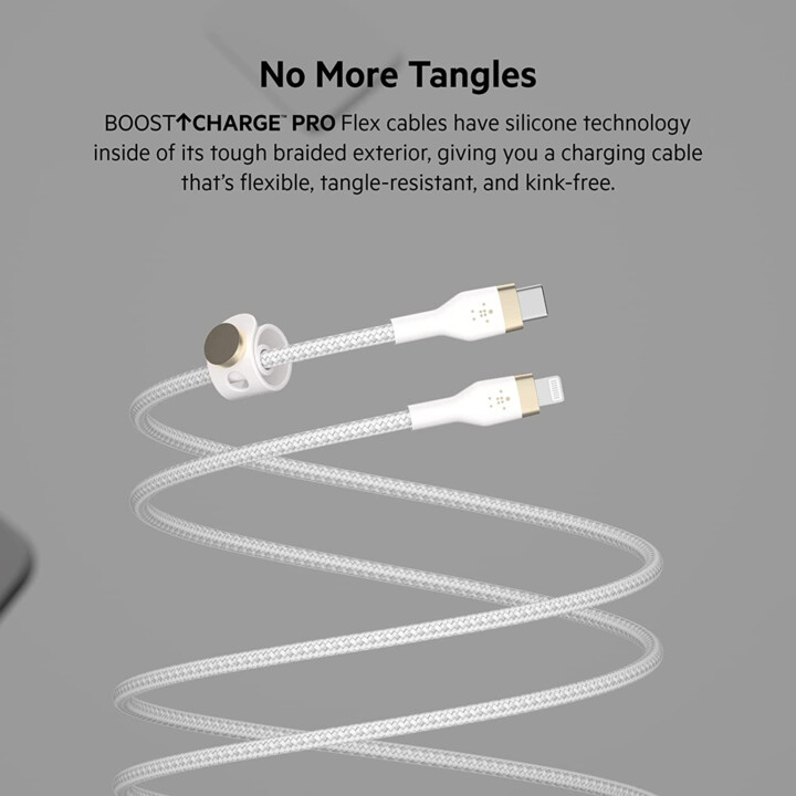 Usb-c vers ltg_braid silic 2m blanc