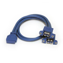 STARTECH.com USB3SPNLAFHD USB-3.0-Kabel 50 cm 2 Ports blau