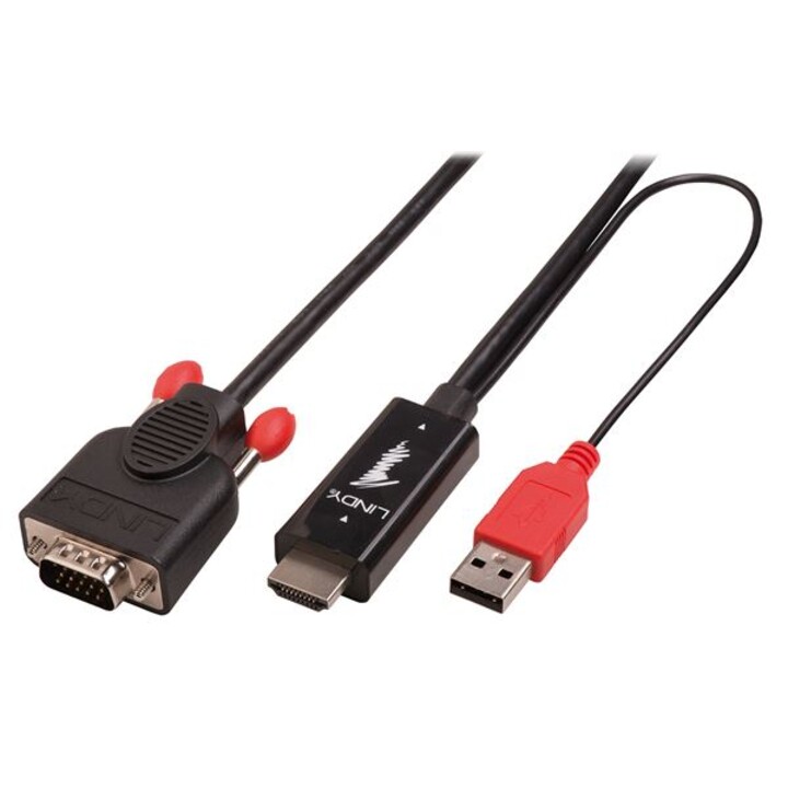 Lindy cabo HDMI para DisplayPort 2 m preto