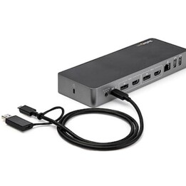 StarTech.com DK30C2DPPDUE Dock universal para portátil USB-C y USB-A, dual 4K, 60W, negro