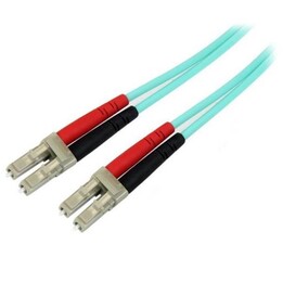StarTech.com Cabo de fibra ótica OM4 dúplex Aqua 1 m LC-LC