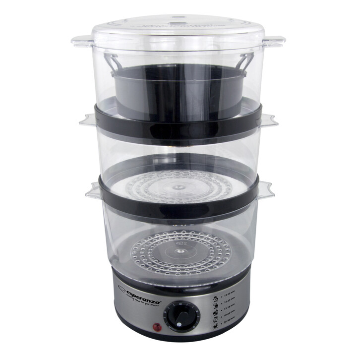 Esperanza EKG009 Olla a vapor 3 cesto (s) de acero inoxidable 400 W 7.5L