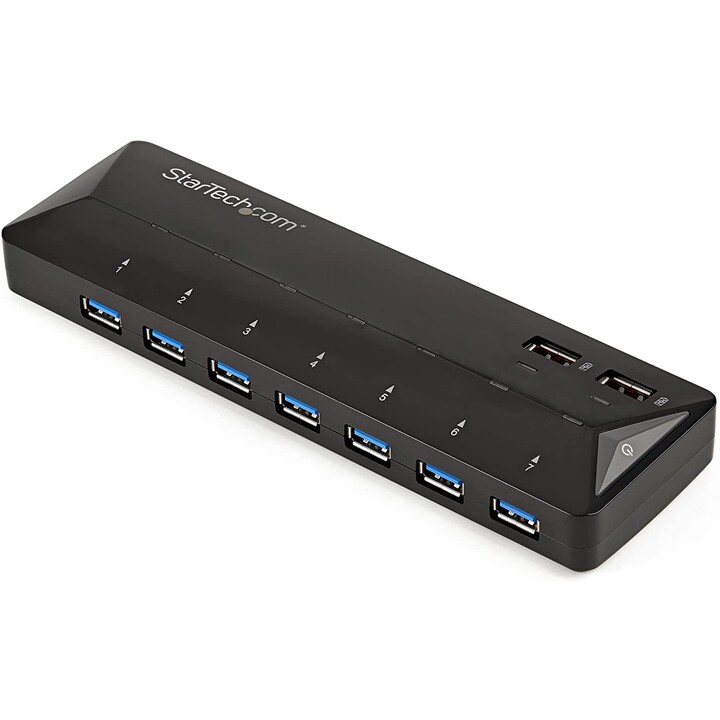 STARTECH.COM ST93007U2C 7-Port USB 3.0 Hub with 2 Fast Charging Ports 2.4A black