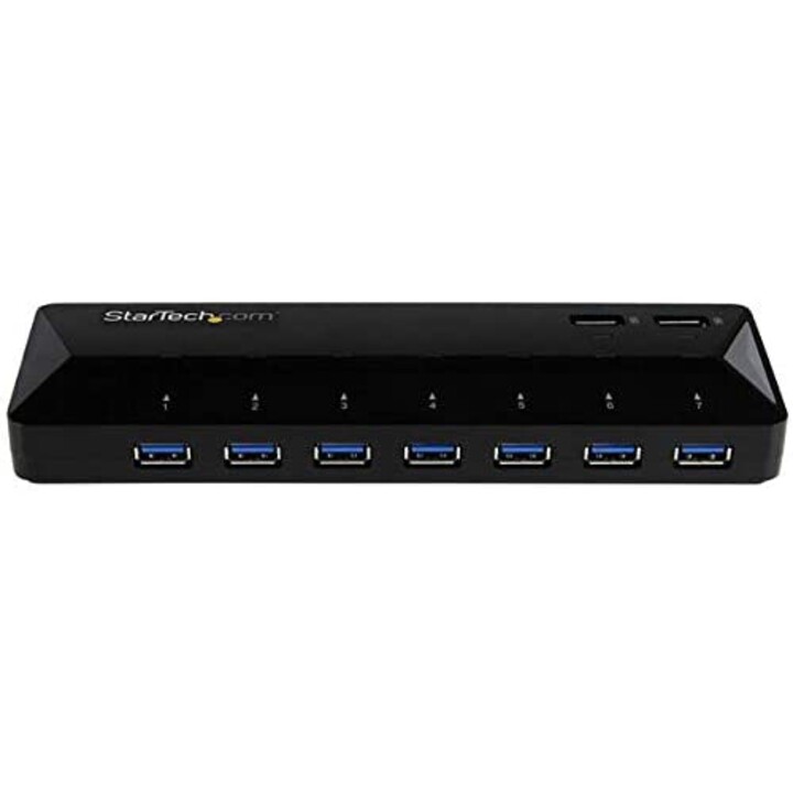 STARTECH.COM ST93007U2C Hub USB 3.0 a 7 porte con 2 porte di ricarica rapida 2,4 A nero