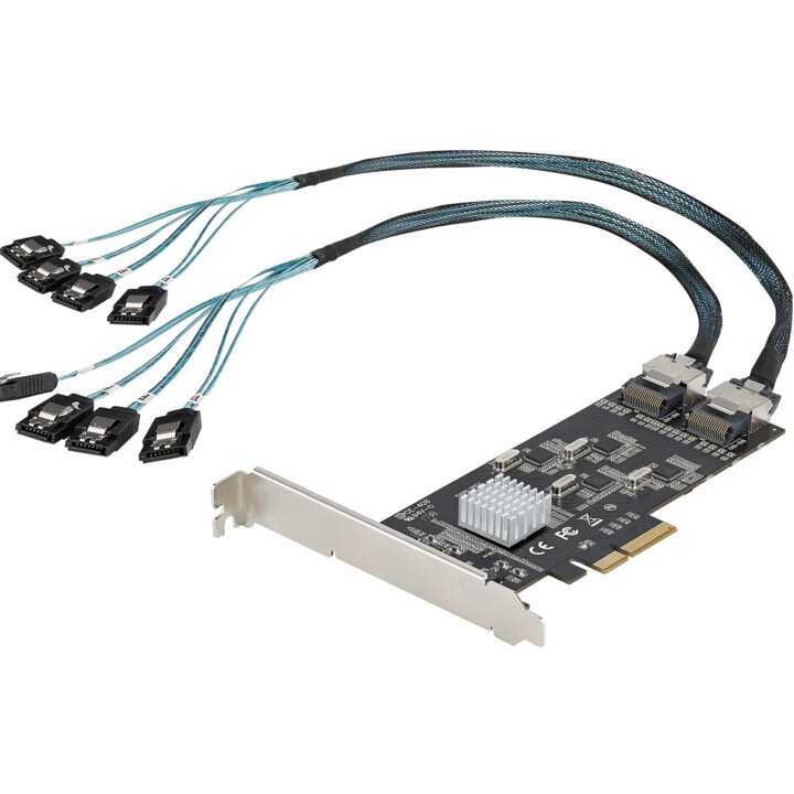 STARTECH.com 8P6G-PCIE-SATA-CARD 8-Port SATA PCIe card black