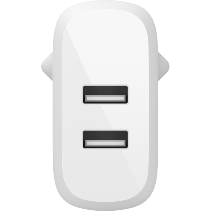 Chargeur double usb-a 1m a-ltg 24w wht