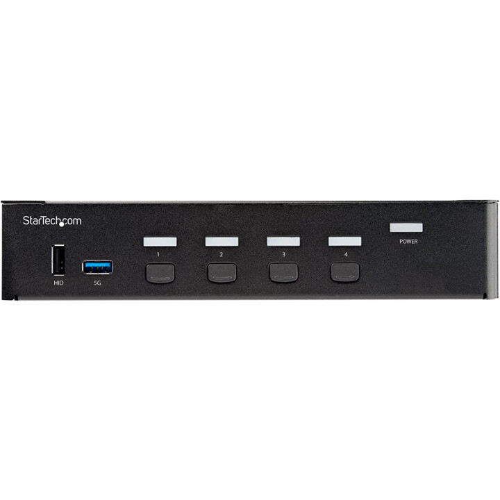 StarTech.com Comutador KVM HDMI de 4 portas - 4K 60Hz Ultra HD HDR de monitor único - Comutador KVM HDMI 2.0 de computador de se