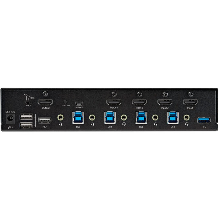 StarTech.com Commutateur KVM HDMI à 4 Ports - Moniteur Unique 4K 60Hz Ultra HDR - Commutateur KVM de Bureau HDMI 2.0 avec Hub US
