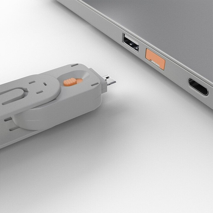 Usb type a port blocker key, orange