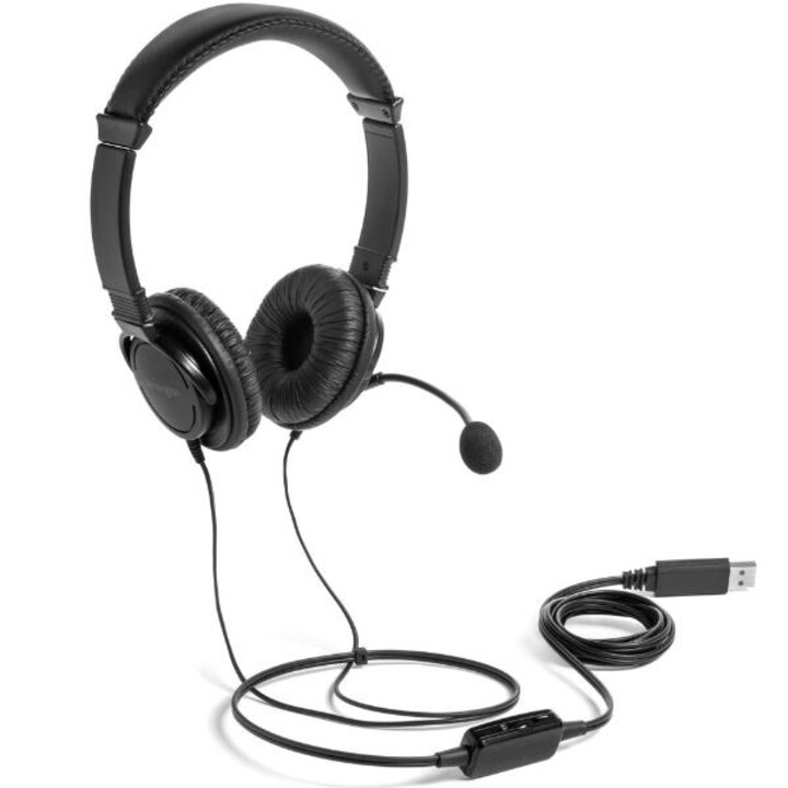 KENSINGTON K97601WW Cuffie USB Hi-Fi con microfono, nere