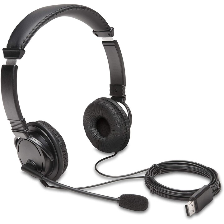 KENSINGTON K97601WW Cuffie USB Hi-Fi con microfono, nere