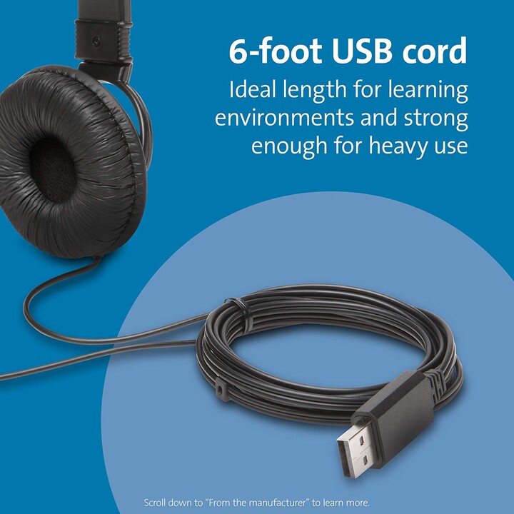 KENSINGTON K97601WW Cuffie USB Hi-Fi con microfono, nere