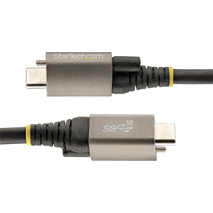 StarTech.com 1m USB-C Kabel, Schraubenverriegelung, USB 10Gbps, 100W (5A) Power Delivery, 8K 60Hz / 4K 144Hz DP-Alt-Modus, USB-I