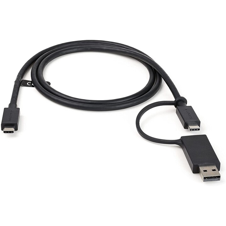StarTech.com 3.3ft (1m) USB-C Cable with USB-A Adapter Dongle, USB 10Gbps/5Gbps, 100W (5A) PD, 8K 60Hz / 4K 144Hz DP Alt Mode - 