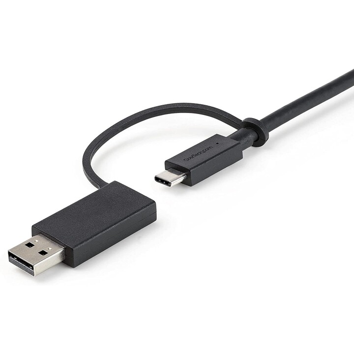 StarTech.com 1m USB-C Kabel mit USB-A Adapter-Dongle, USB 10Gbps/5Gbps, 100W (5A) PD, 8K 60Hz/4K 144Hz DP-Alt-Modus - Thunderbol