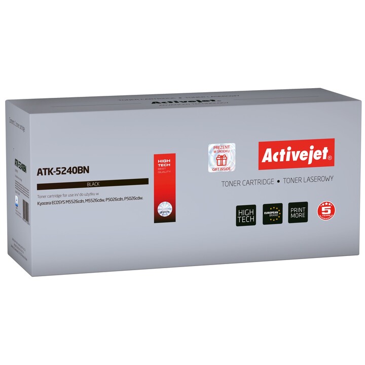 Activejet Cartucho de tóner ATK-5240BN (repuesto Kyocera TK-5240K Supreme 4000 páginas negro)