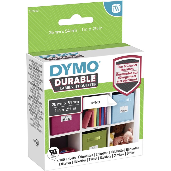 DYMO®Original label for LabelWriter™ 25mm x 54mm (white, permanent adhesive, 1 roll of 160 labels)