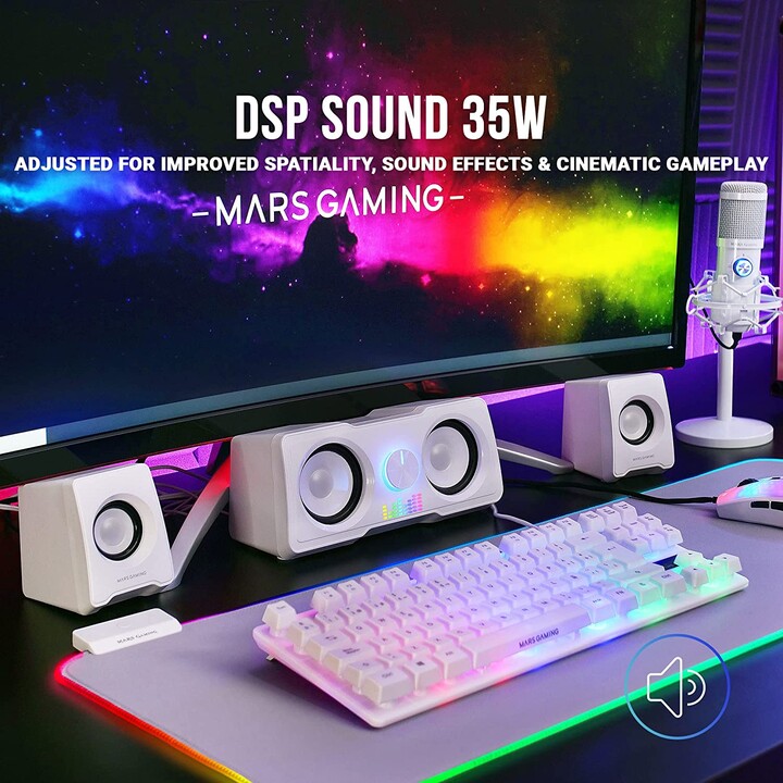 Mars Gaming MS22W/35W/2.2/Altoparlanti bianchi