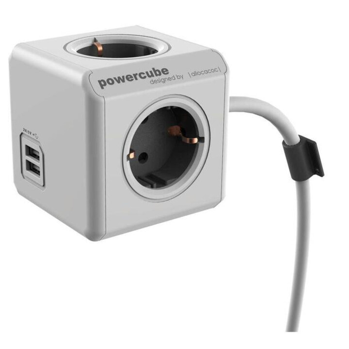 SPINA POWERCUBE ESTESA USB 1.5M GRIGIO 1406GY/DEEUPC