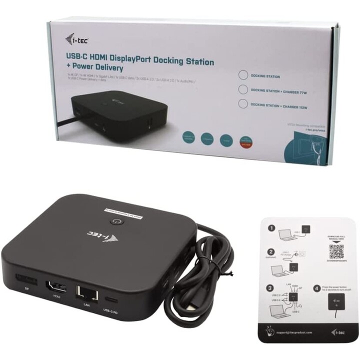 PUERTO REPLICADOR USB-CD I-TEC HDMI + DP + RJ45 + 2XUSB 3.2 + 2XUSB 2.0 + 2XUSB-C + JACK
