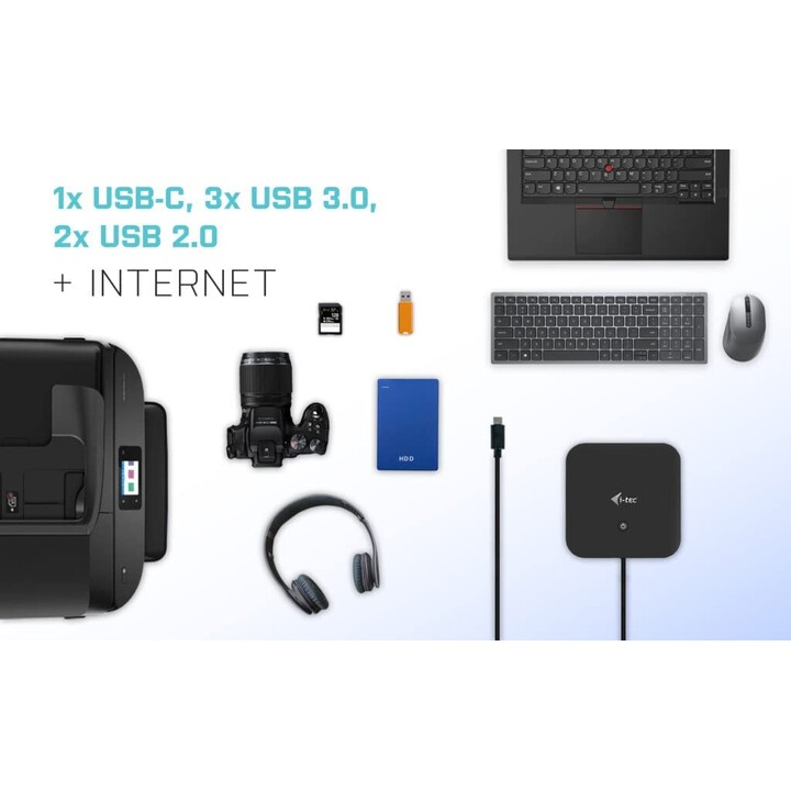 PUERTO REPLICADOR USB-CD I-TEC HDMI + DP + RJ45 + 2XUSB 3.2 + 2XUSB 2.0 + 2XUSB-C + JACK
