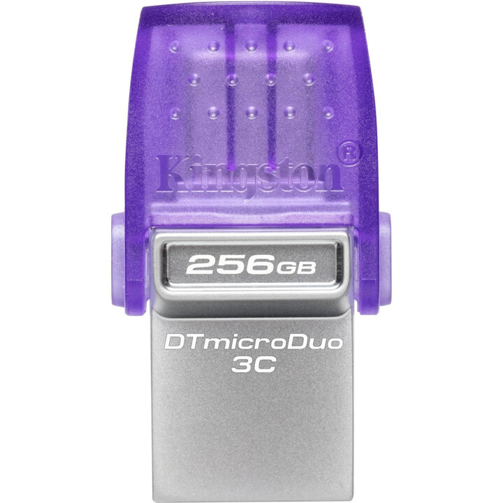 Kingston Technology DataTraveler microDuo 3C unidade de memória USB 256 GB USB Type-A / USB Type-C 3.2 Gen 1 (3.1 Gen 1) Aço ino