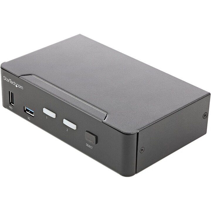 StarTech.com Switch Conmutador KVM de 2 Puertos HDMI 2.0 4K para 1 Monitor - Vídeo de 4K y 60Hz Ultra HD - HDR - Hub Ladrón USB 