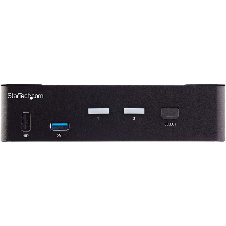 StarTech.com Switch Conmutador KVM de 2 Puertos HDMI 2.0 4K para 1 Monitor - Vídeo de 4K y 60Hz Ultra HD - HDR - Hub Ladrón USB 