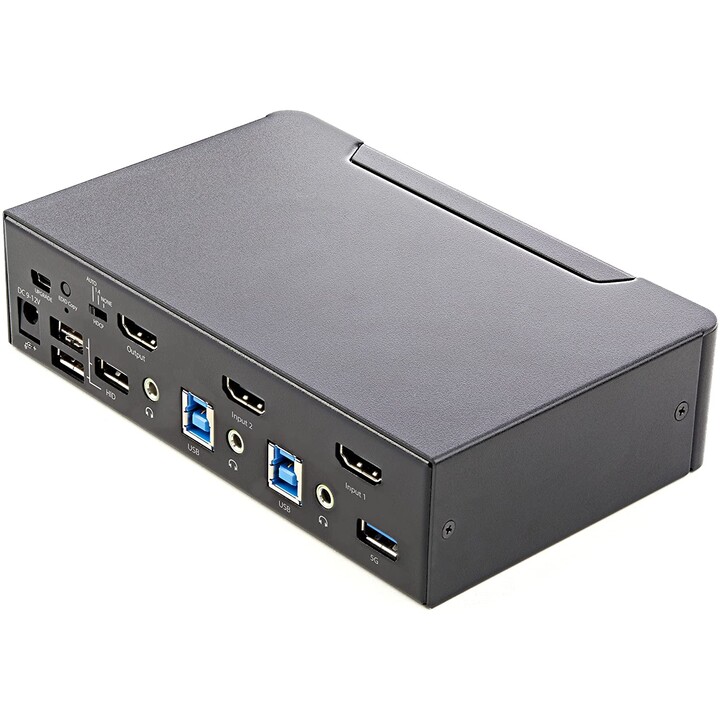 StarTech.com Switch Conmutador KVM de 2 Puertos HDMI 2.0 4K para 1 Monitor - Vídeo de 4K y 60Hz Ultra HD - HDR - Hub Ladrón USB 