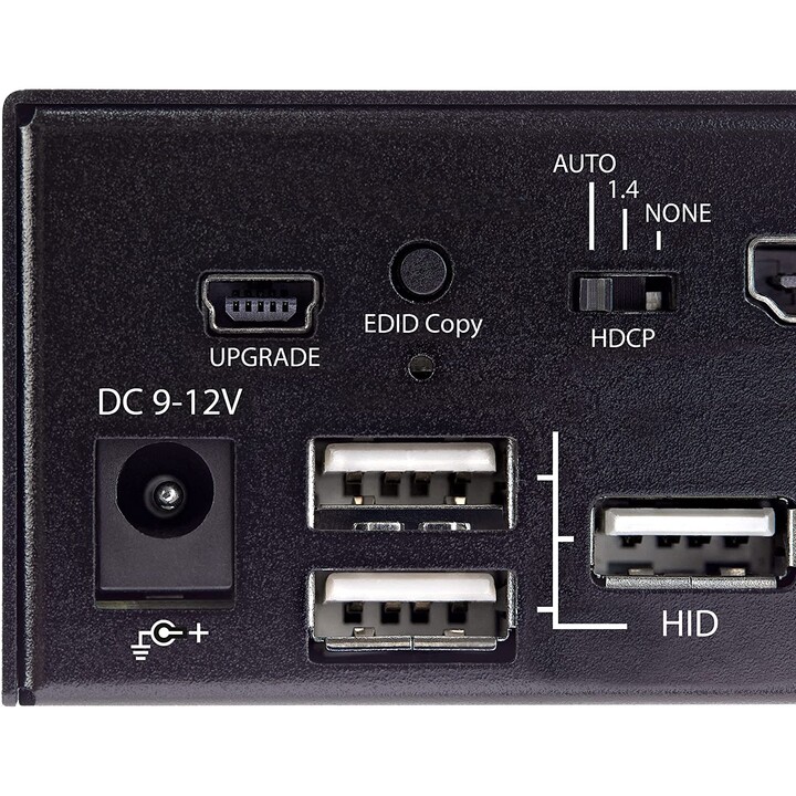 StarTech.com Switch Conmutador KVM de 2 Puertos HDMI 2.0 4K para 1 Monitor - Vídeo de 4K y 60Hz Ultra HD - HDR - Hub Ladrón USB 