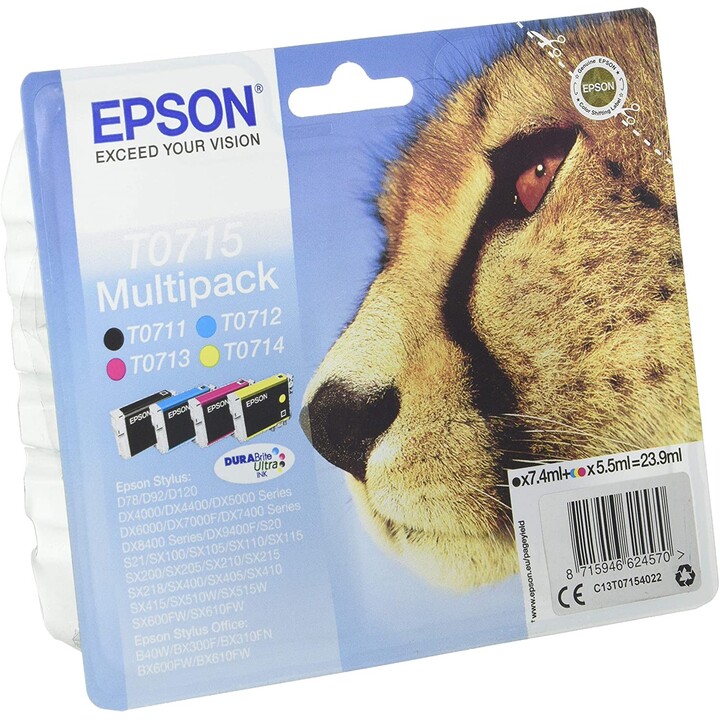 EPSON T0715 multipack cartouche d'encre 4 couleurs