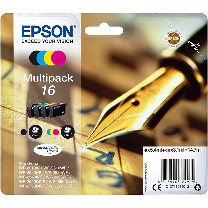 Epson 16XL Pen and crossword multipack DURABrite Ultra 4 colori