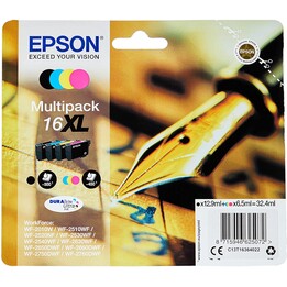 Epson 16XL Multipack Tintenpatronen schwarz, cyan, magenta und gelb