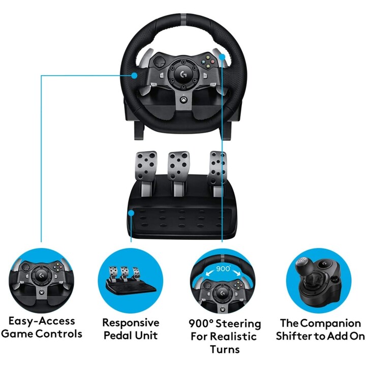 Logitech G920 Volante Xbox One & PC Negro