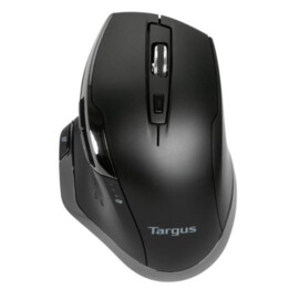 Targus AMW584GL ratón ergonómico antimicrobiano BlueTrace negro