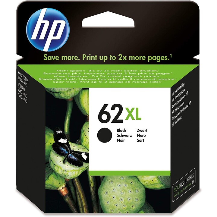 HP BLACK CARTRIDGE N ° 62XL -