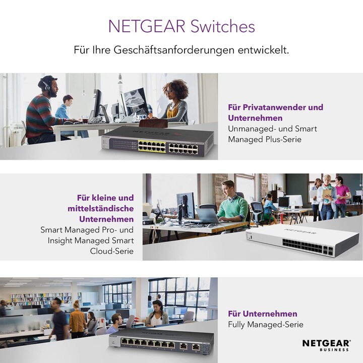 NETGEAR GS308EP-100PES switch Ethernet Gigabit PoE+ a 8 porte nero