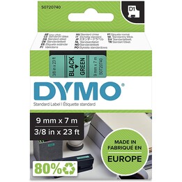 DYMO D1 Schriftband S0720740 9 mm x 7 m schwarz auf grün