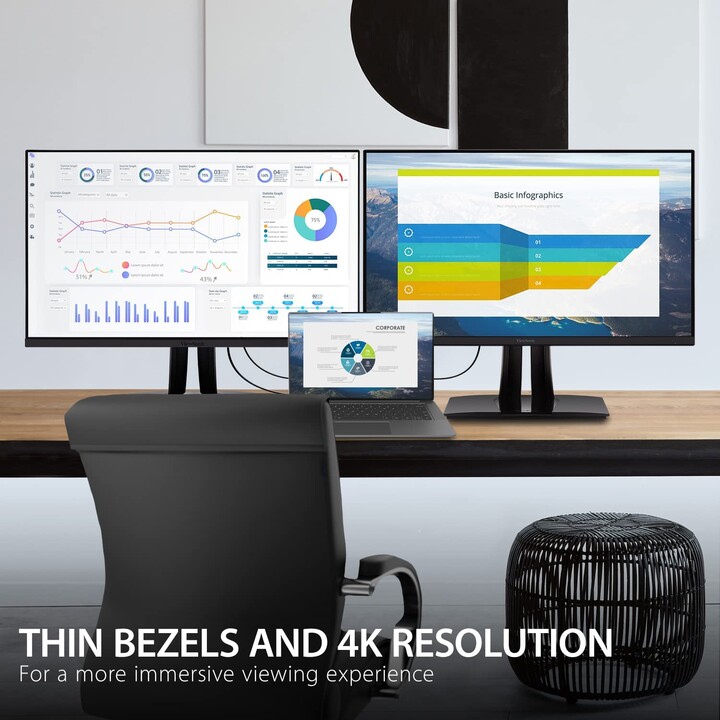 ViewSonic ColorPro VP3256-4K (32") 81,3cm LED-Monitor (4K UHD, 3840x2160, 5ms, 350 cd/m², IPS, HDMI, DisplayPort, USB-C)