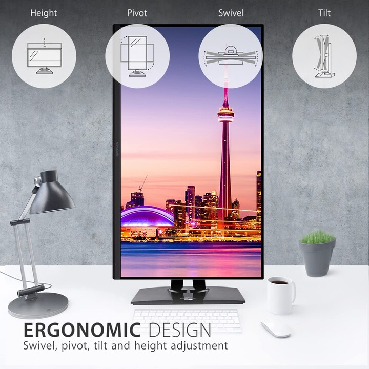 Monitor LED ViewSonic ColorPro VP3256-4K (32") de 81,3 cm (4K UHD, 3840x2160, 5ms, 350 cd/m², IPS, HDMI, DisplayPort, USB-C