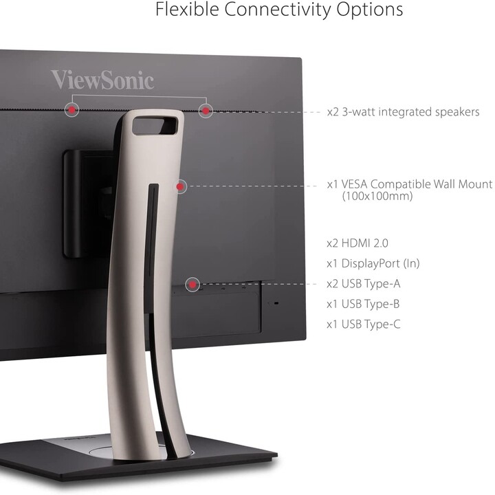 ViewSonic ColorPro VP3256-4K (32") 81,3cm LED-Monitor (4K UHD, 3840x2160, 5ms, 350 cd/m², IPS, HDMI, DisplayPort, USB-C)