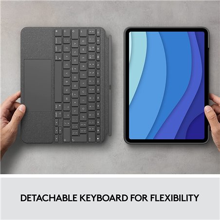 COVER + KEYBOARD LOGITECH COMBO TOUCH GRAPHITE FOR IPAD 2019