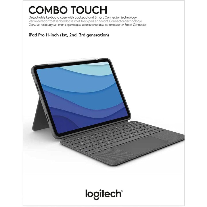 COVER + KEYBOARD LOGITECH COMBO TOUCH GRAPHITE FOR IPAD 2019