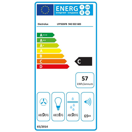 Campana telescópica Electrolux LFP326FB 410 m³/h Negro