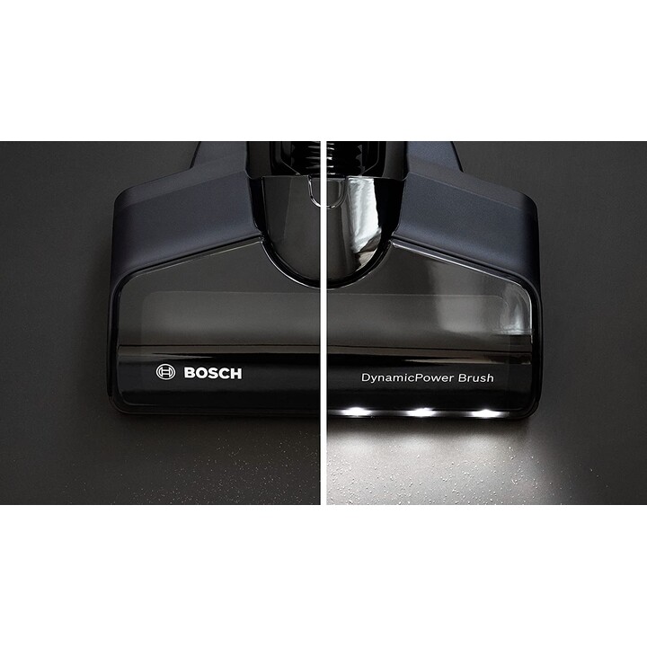 Bosch BBS711W aspirateur balai et balai électrique Sans sac 0,3 L Noir, Acier inoxydable, Blanc